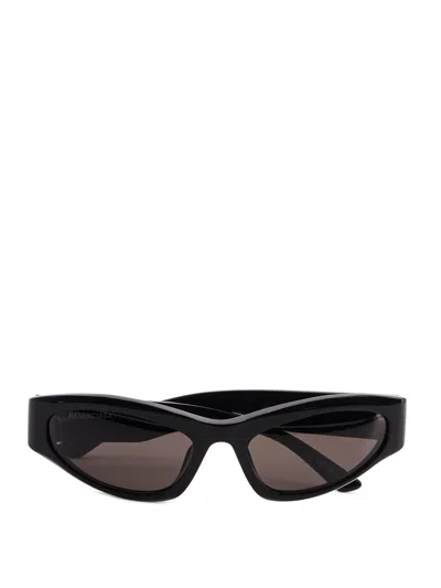 Balenciaga Logo Cat Acetate Sunglasses In Black