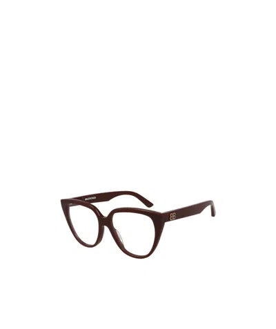 Balenciaga Logo Cat-eye Glasses In White