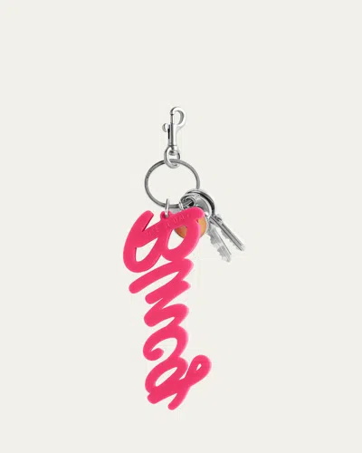Balenciaga Logo Charm Keyring In Multicolor