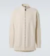 Balenciaga Logo Cotton-blend Zip-up Cardigan In Neutral