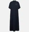Balenciaga Logo Cotton Jersey T-shirt Dress In Black
