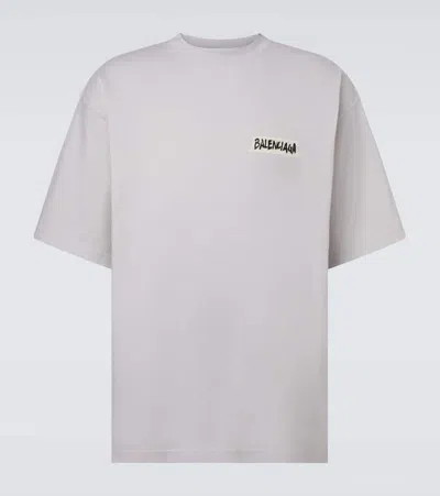 Balenciaga Masking Tape Jersey T-shirt In White