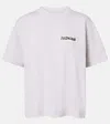 Balenciaga Logo Cotton Jersey T-shirt In White