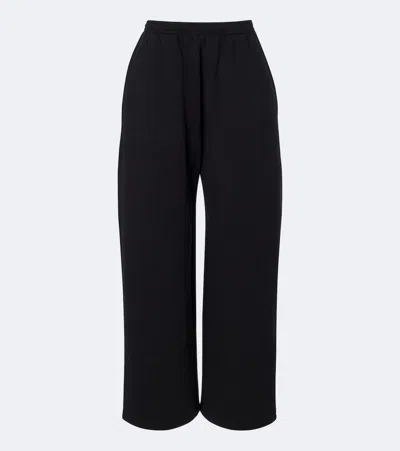 Balenciaga Logo Cotton Sweatpants In Black