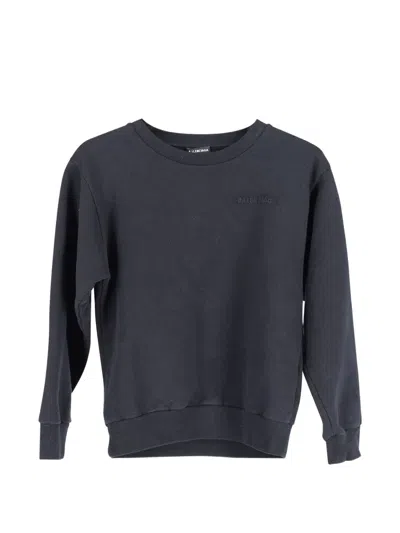 Pre-owned Balenciaga Logo Crew-neck Sweatshirt In Black