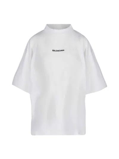 BALENCIAGA BALENCIAGA LOGO CROP T-SHIRT – WHITE
