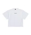 Balenciaga Logo Cropped T-shirt In White
