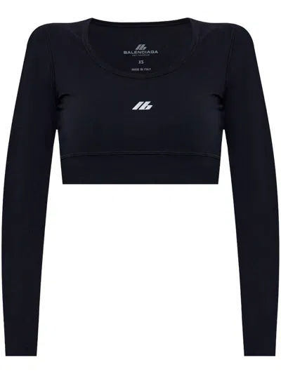 BALENCIAGA BALENCIAGA LOGO CROPPED TOP