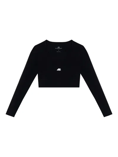 BALENCIAGA LOGO CROPPED TOP
