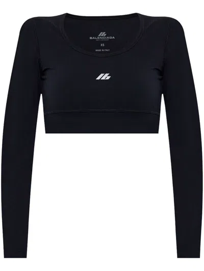 BALENCIAGA BALENCIAGA LOGO CROPPED TOP