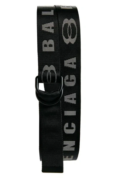 Balenciaga Logo D-ring Belt In Black
