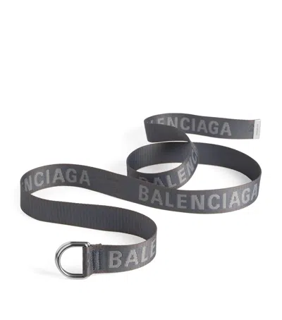 Balenciaga Logo D-ring Belt In Blue