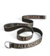 Balenciaga Logo D-ring Belt In Green