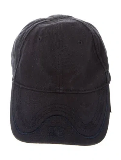 Pre-owned Balenciaga Logo Dad Cap In Black