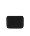 Balenciaga Smooth Leather Rectangular Card Holder In Black