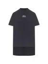 Balenciaga Women Hybrid T-shirt Dress With Sport Icon Logo In Black