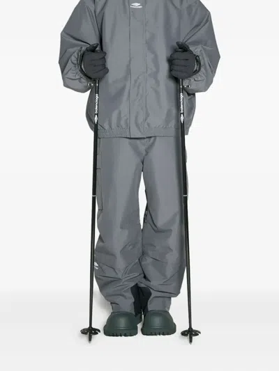 Balenciaga Logo-detail Ski Poles In Gray
