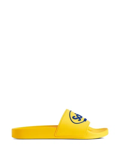 Balenciaga Logo-detail Slides In Yellow