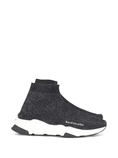 Pre-owned Balenciaga Logo-detail Sneakers In Black