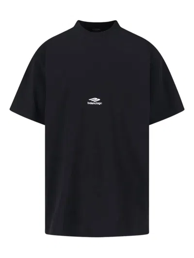 Balenciaga 3b Sports Icon T-shirt In Black