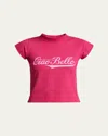 Balenciaga Women's Ciao Bello Shrunk T-shirt In Pink In Magenta