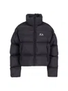 Balenciaga Logo Down Jacket In Black