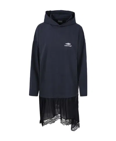 Balenciaga Logo Dress In Black