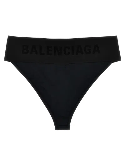 Balenciaga Logo Elastic Briefs Underwear, Body Black