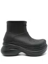 Balenciaga + Crocs Eva Rubber Platform Ankle Boots In Black