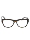 Balenciaga Logo-embossed Square-frame Glasses In Braun