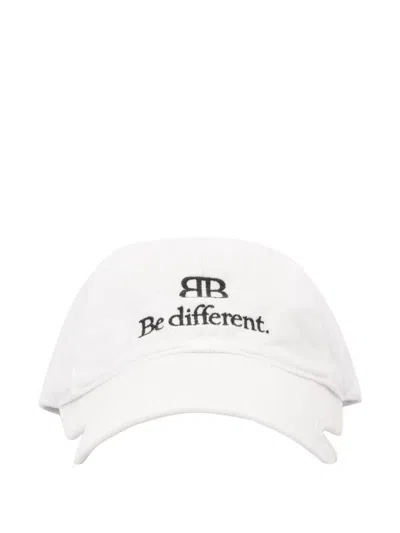 Balenciaga Kids' Logo-embroidered Baseball Cap Hat In White