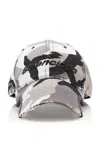 Balenciaga Logo-embroidered Camouflage Cap In Black