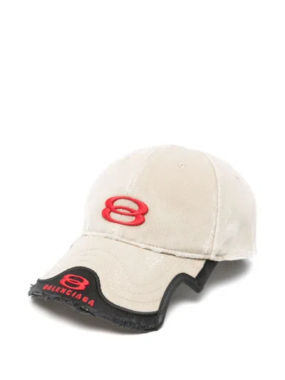 BALENCIAGA LOGO-EMBROIDERED CAP
