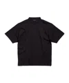 Balenciaga Embroidered Cotton-jersey T-shirt In Black