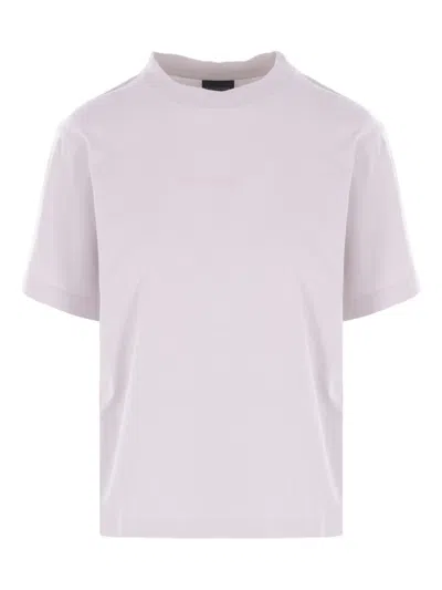 Balenciaga Logo-embroidered Cotton T-shirt In Purple