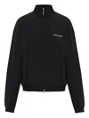 Balenciaga Logo-embroidered Elastic-cuffed Jacket In Black