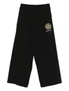 Balenciaga Logo-embroidered Elastic-waistband Trousers In Black