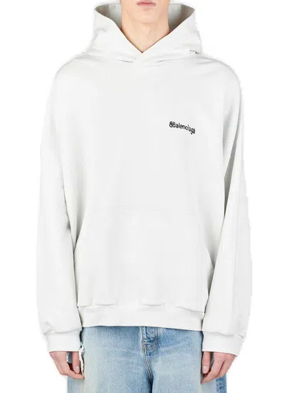 BALENCIAGA LOGO EMBROIDERED HOODIE