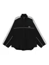 Balenciaga Black Tracksuit Jacket In Technical Fabric