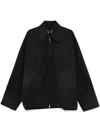 Balenciaga Logo-embroidered Jacket In Black