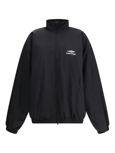 Balenciaga Jacket With Faux Fur Lining In Black