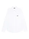 Balenciaga Logo-embroidered Long-sleeve Shirt In White