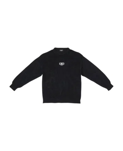 Balenciaga Bb Paris Icon Sweater In Black