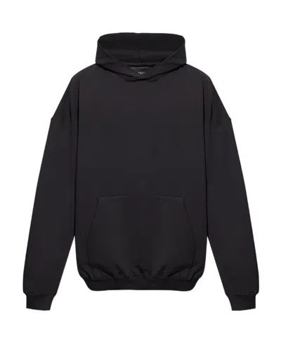 Balenciaga Logo-embroidered Oversized Hoodie In Black