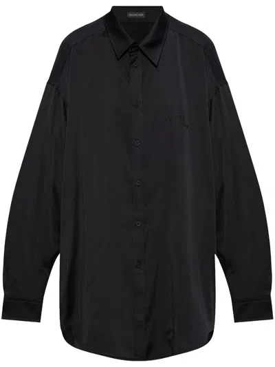 BALENCIAGA BALENCIAGA LOGO EMBROIDERED SHIRT