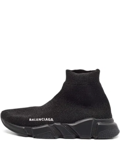 Pre-owned Balenciaga Logo-embroidered Sneakers
