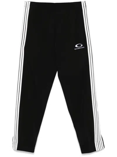 BALENCIAGA LOGO-EMBROIDERED TRACK PANTS