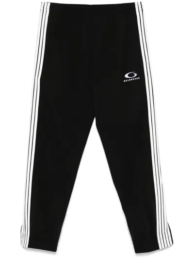 Balenciaga Logo-embroidered Track Pants In Black