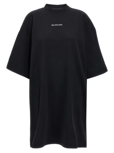 Balenciaga Black Cotton T-shirt Dress