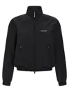 Balenciaga Black Bomber Jacket With Zip And Logo